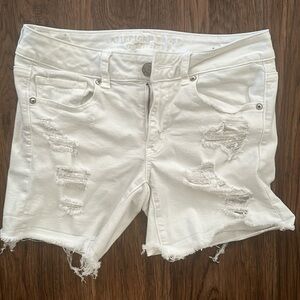 American Eagle Outfitters white denim midi jeans super stretch